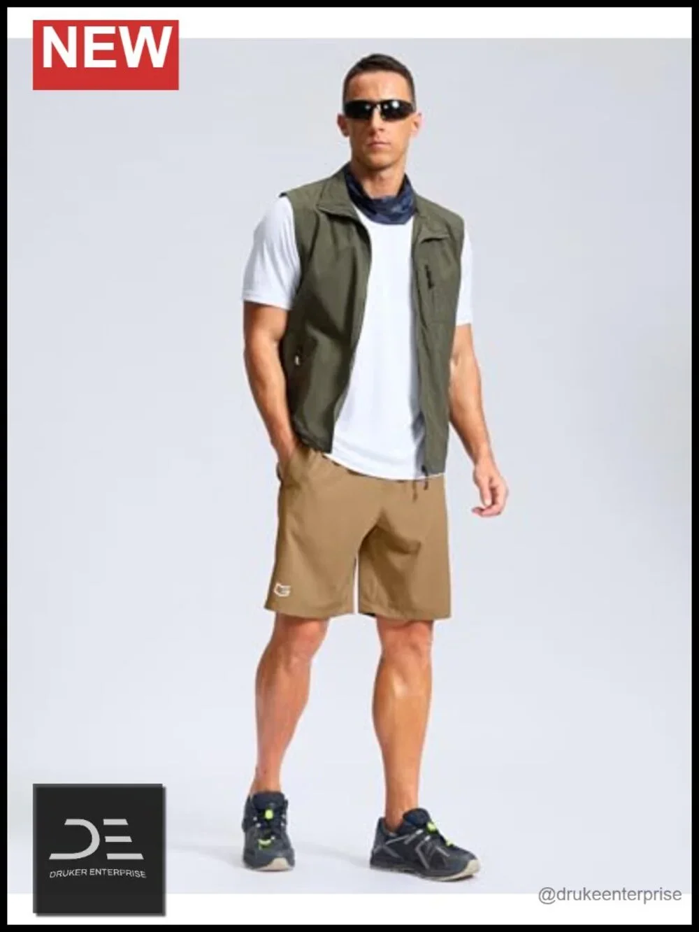 Men's Athletic Running Shorts Quick Dry Breathable with Zipper Pockets